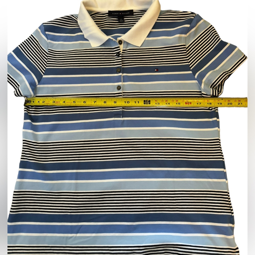 Tommy Hilfiger Boys Striped Polo‎ Shirt Size Large - Picture 6 of 7
